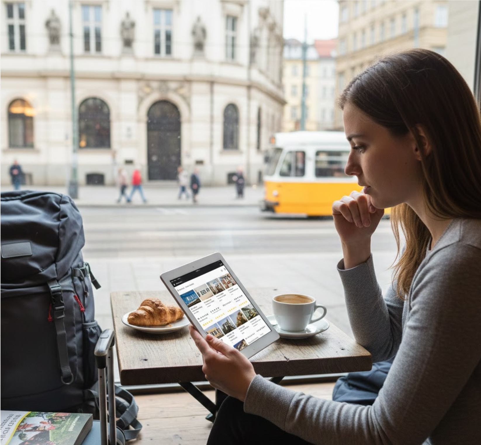 A traveler deciding between two hotels based on recent reviews